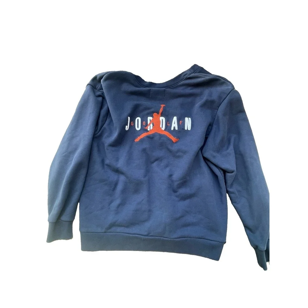 Jordan x Eastside Golf Cardigan Sweater Navy Men's Large Heavyweight Chenille